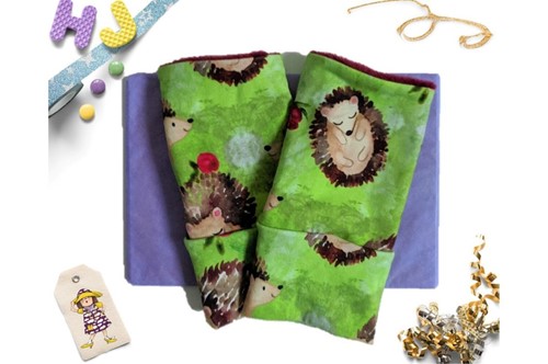 Buy Medium Adult Wrist Warmers Hedgehogs now using this page